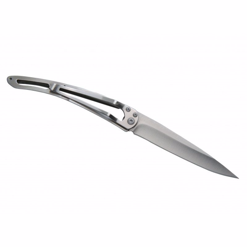 Deejo Tattoo 37g Knife with Ebony Handle, Biker