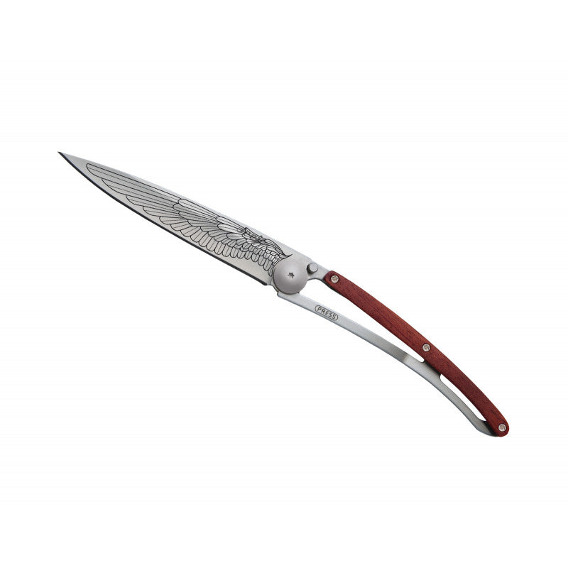 Deejo Tattoo 37g Knife with Coral Handle, Wing