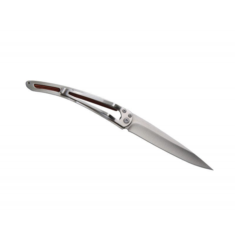 Deejo Tattoo 37g Knife with Coral Handle, Hunting Day