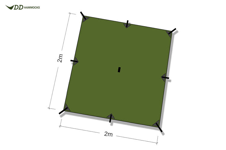 DD Hammocks Tarp 2 x 2 Olive Green