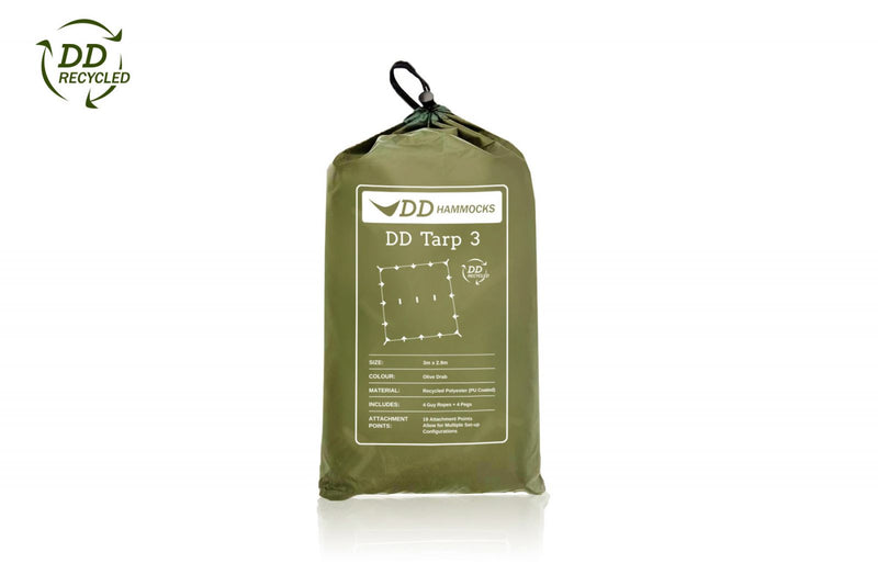 DD Hammocks Recycled Tarp 3 x 2.9 Olive Drab