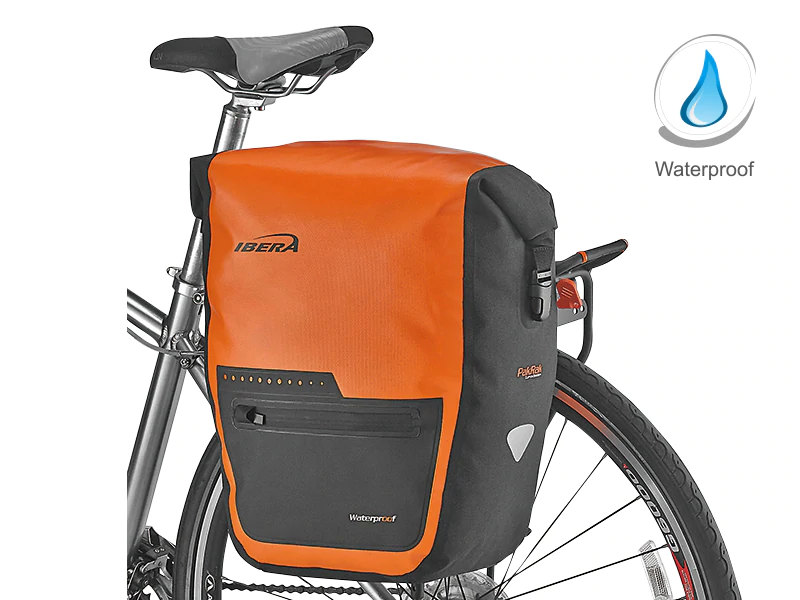 Ibera PakRak W/proof Pannier Single Orange 15L Clip On