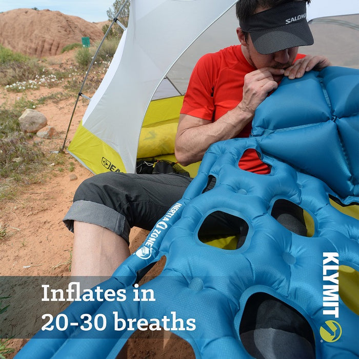 アウトドア寝具 KLYMIT Inertia O Zone UL Minimalist Klymit Inertia O Zone Ultralight Sleeping Mat, Blue | Gearshop NZ