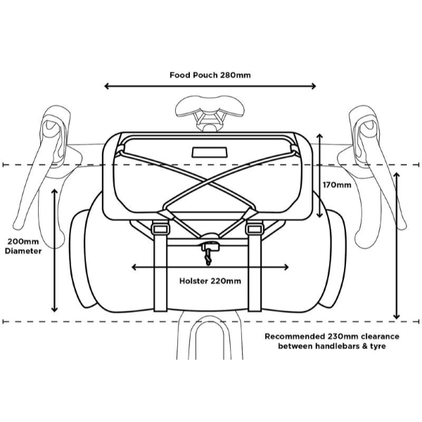 Restrap Bar Bag Large 14L+3L Food Pouch