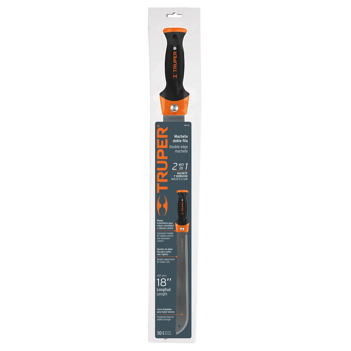 Truper 18" (45cm) Double Edge Machete