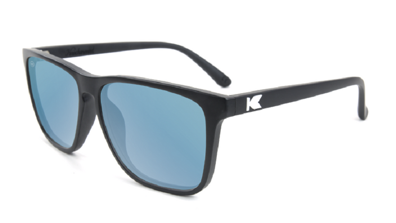 Knockaround Fast Lane Sunglasses, Matte Black/Sky