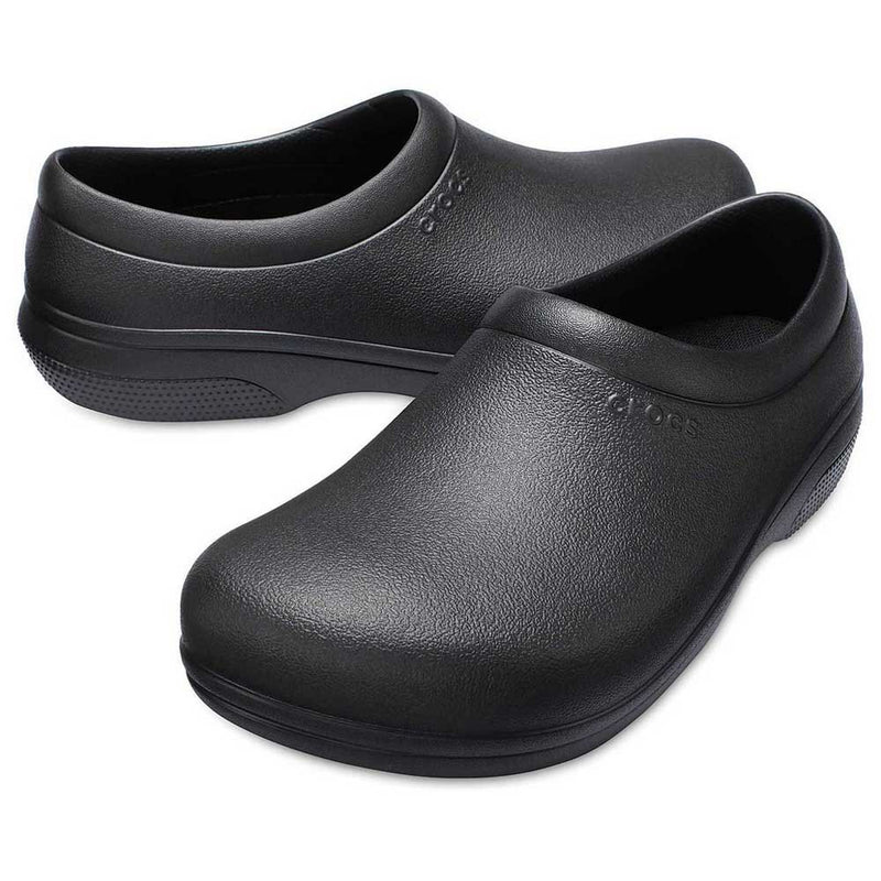 Crocs Unisex On The Clock Work Slip-On Clogs, Black