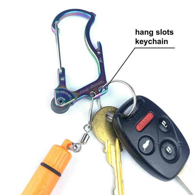 Outdoor Element Fire Starting Multi-tool Carabiner