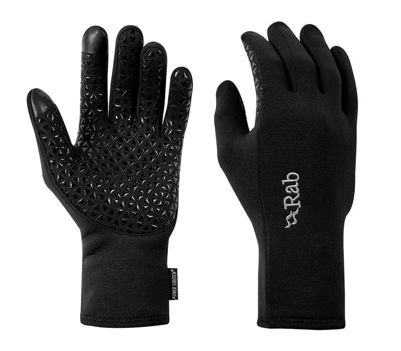 Rab Power Stretch Mens Contact Grip Gloves Black