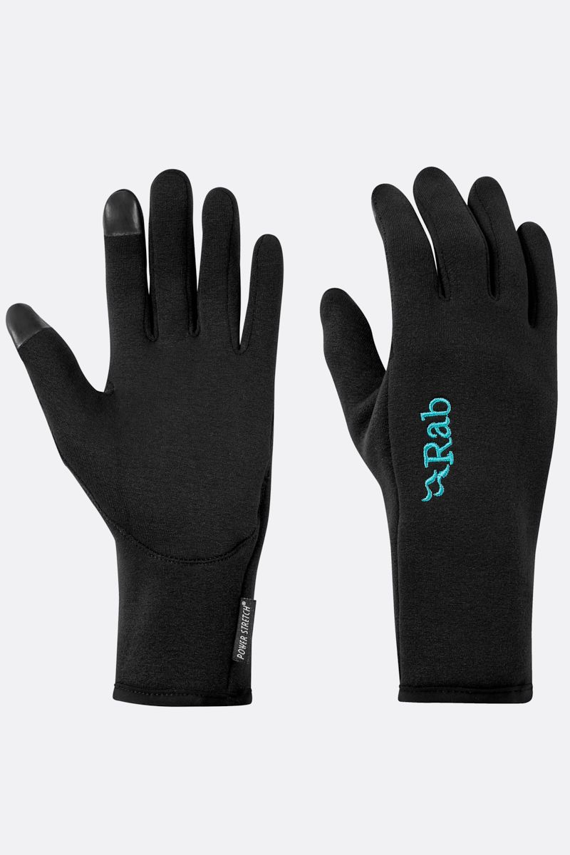 Rab Power Stretch Womens Contact Gloves, Black