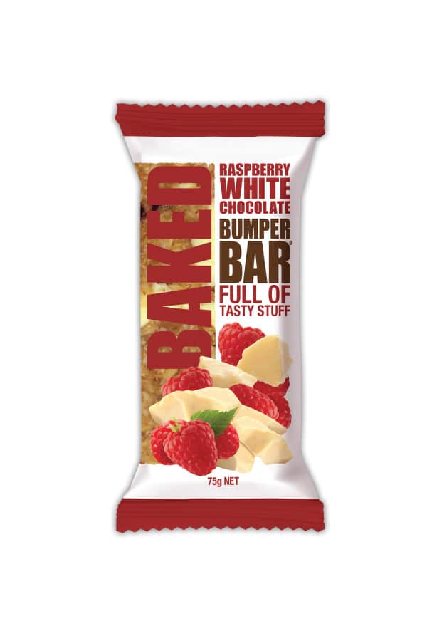 CookieTime Raspberry White Chocolate Bumper Bar, 75g, Each