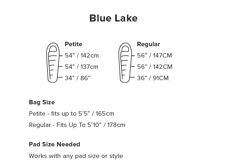 Big Agnes Blue Lake -4degC Synthetic (FireLine Pro) Womens Sleeping Bag, Reg, RH