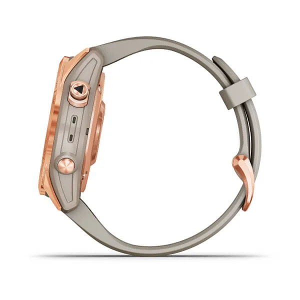 Garmin Fēnix® 7S – Solar Edition Rose Gold with Light Sand Band