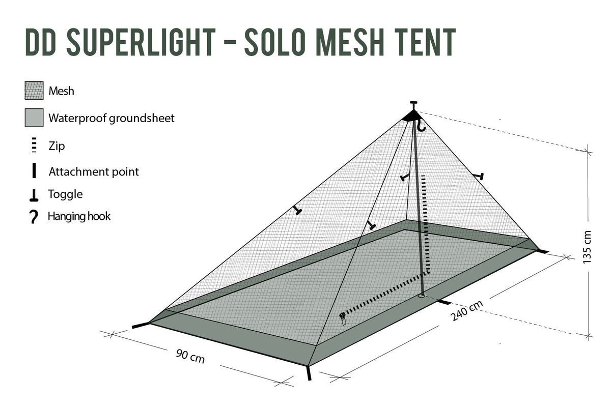 dd superlight solo mesh tent DD Hammocks Superlight Solo Mesh Tent
