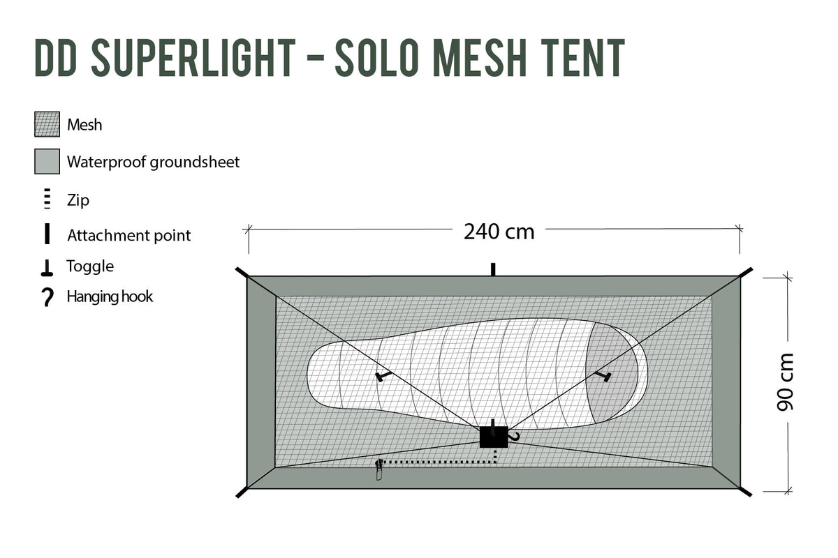dd superlight solo mesh tent DD Hammocks Superlight Solo Mesh Tent