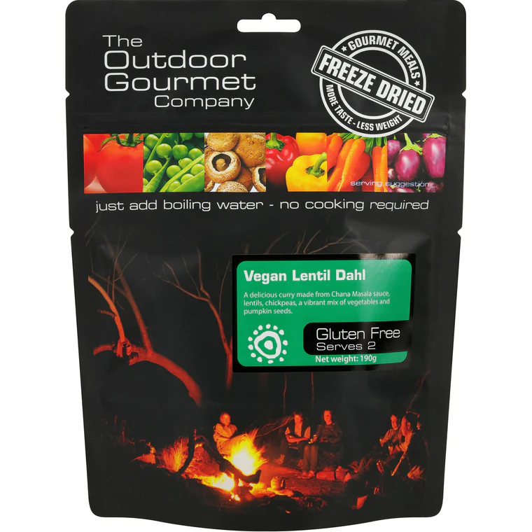 Outdoor Gourmet Vegan Lentil Dahl - Serves 2