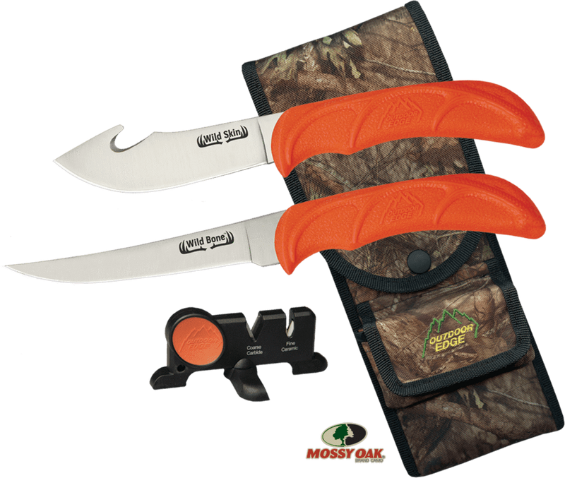 Outdoor Edge Wild-Bone Hunting Knives with Sharpener
