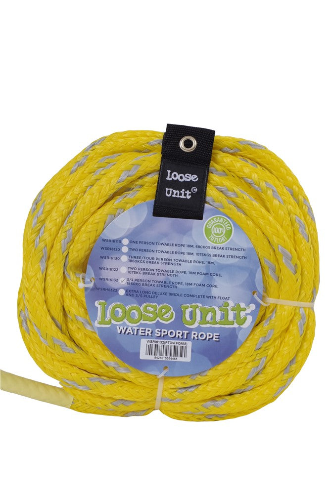 Loose Unit -Foam Core Floating Tow Rope - 3 or 4 person